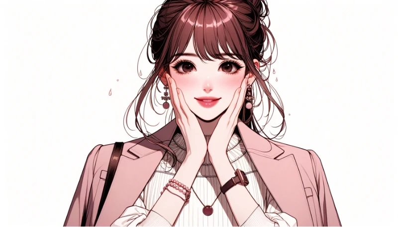 緊張する女性のイメージ