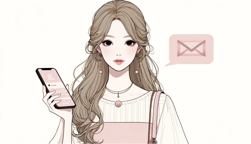 スマホを持つ女性のイメージ