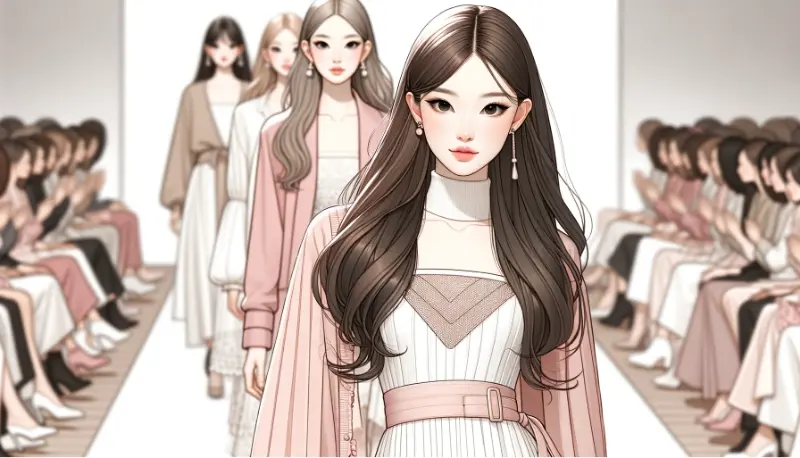 ランウェイを歩くイメージ