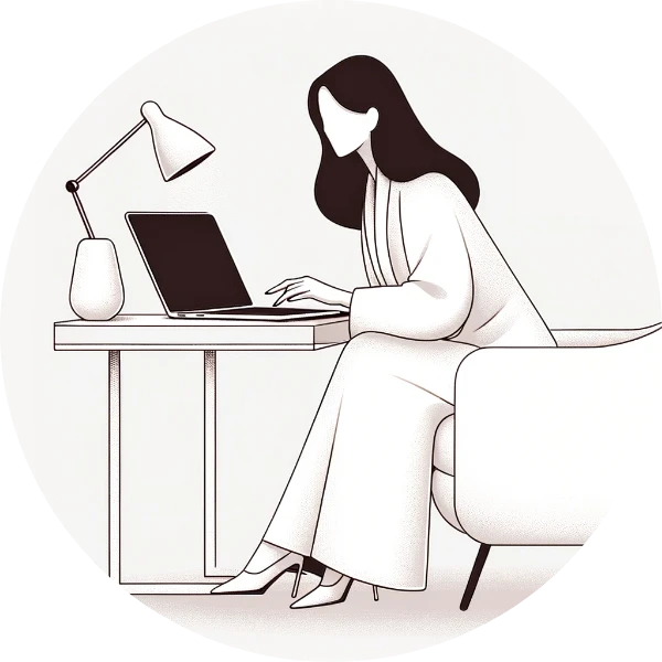 パソコンを使う女性