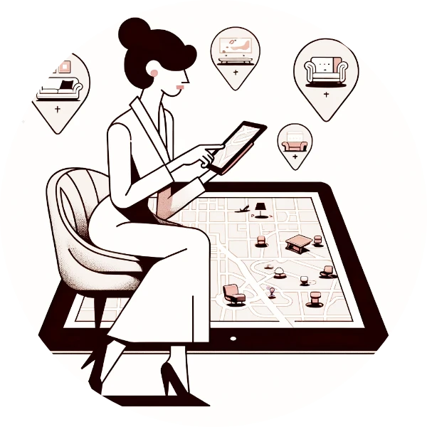 お店を探す女性